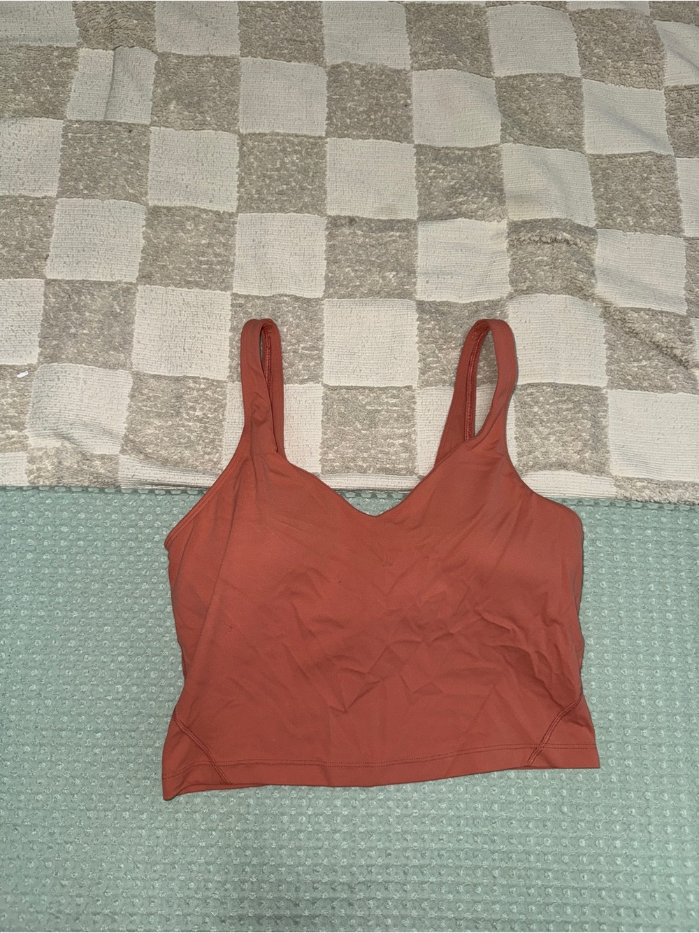 Lululemon Align Tank Rustic Coral Size 8 Yoga Crop Top LW1COHS